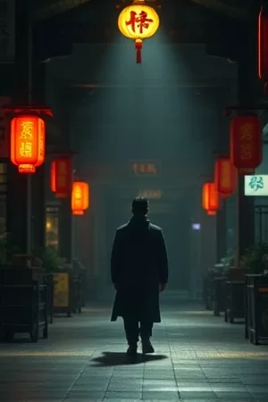 《归途三公里》剧情片海报，夜晚的城市公交站台