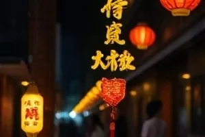 《旧唱片店》剧照，摆满黑胶唱片的木质货架