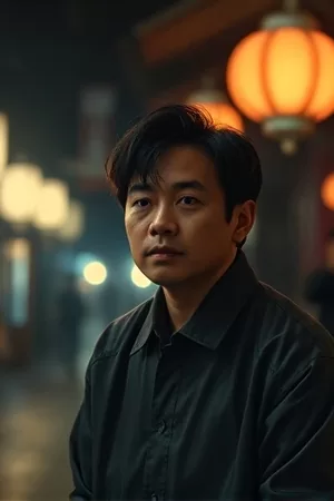 《第九号站台》悬疑片海报，空无一人的夜间站台
