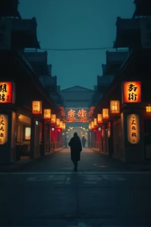 《雾港旧事》悬疑短剧海报，浓雾笼罩的港口码头