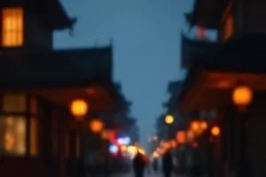 《河对岸的光》剧照，夜色中对岸亮起的窗灯