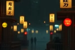 《第七次日落》剧照，地平线上的橙红色日轮